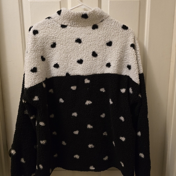 Polka Dot Fleece Jacket XL - Picture 2 of 3